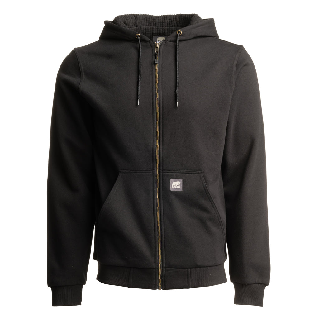 Berne Heritage Grid Fleece-Lined Full- Zip Hooded Sweatshirt